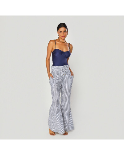 Maxi Pantalona Navy Stripes 